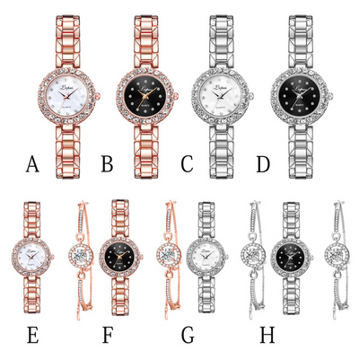 Watches-Set Bangle Clock Bracelet Wrist-Watch Quartz Women Fashion Ladies Brand Luxury - Carvan Mart