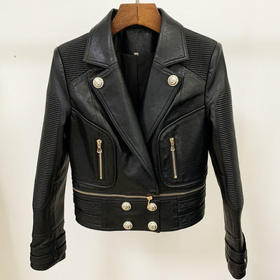 Women's motorcycle leather jacket - 