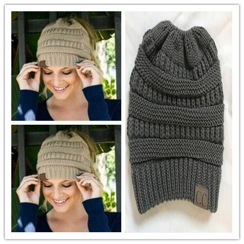 Knitted Woolen Hat - 3pcs set9 - Women's Hats & Caps - Carvan Mart