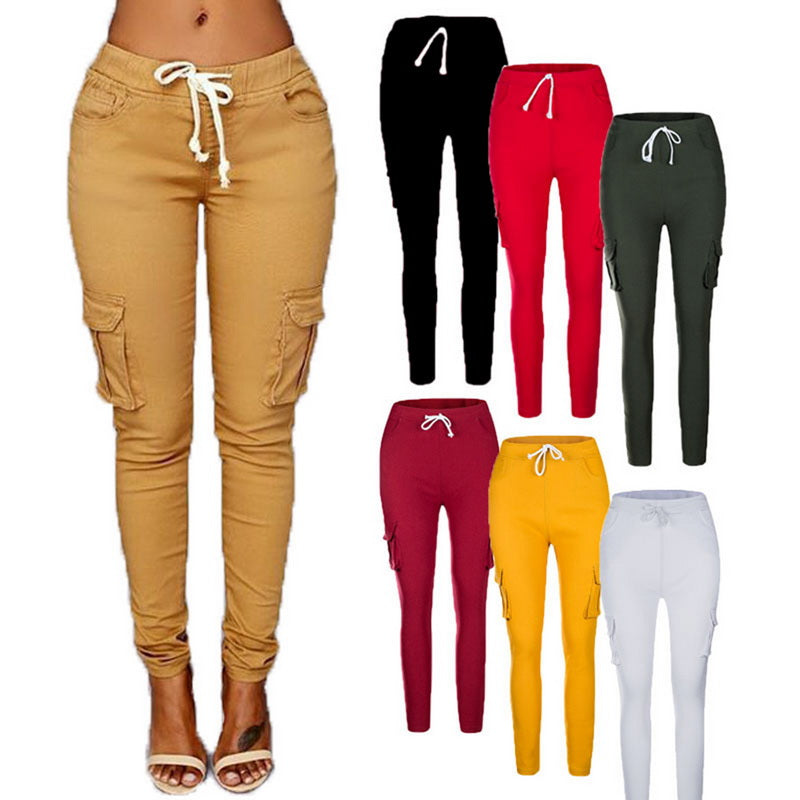 Women's Multi-bag Casual Pants - - Leggings - Carvan Mart