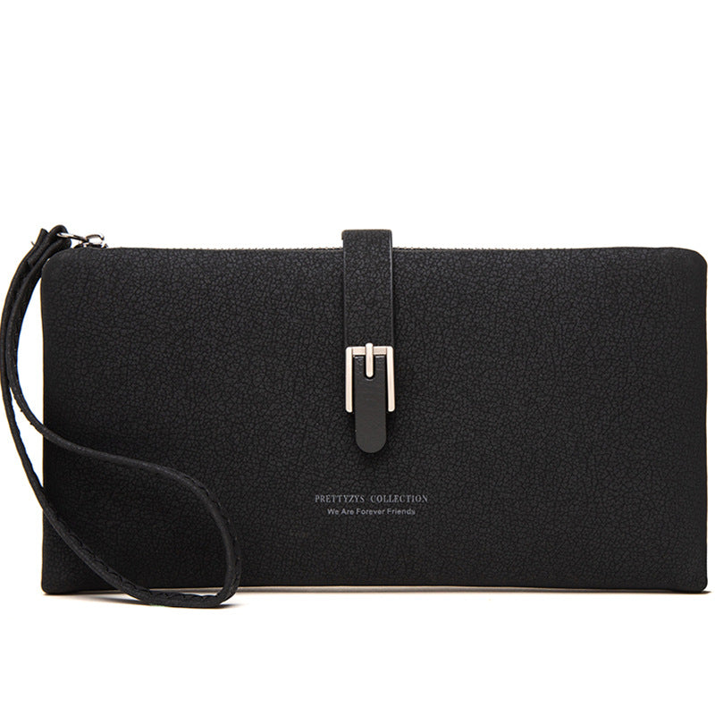 Long Female Wallet Simple Clutch - Black - Women's Wallet - Carvan Mart