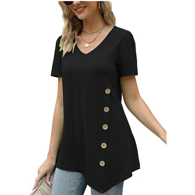 Fashion Loose Casual Short Sleeve Women's Shirt - Carvan Mart