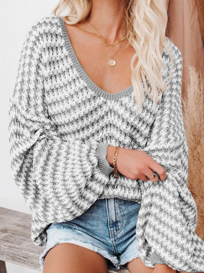 Loose Knitted Sweater Pullover For Women - Carvan Mart