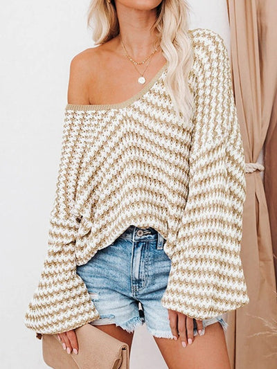 Loose Knitted Sweater Pullover For Women - Carvan Mart