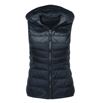 Women's Warm Vest Hooded Vest Cotton-padded Jacket - - Women's Coats & Jackets - Carvan Mart