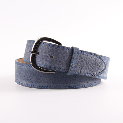 Ladies alloy pin buckle frosted decorative belt - Navy Blue - Belts & Cummerbunds - Carvan Mart