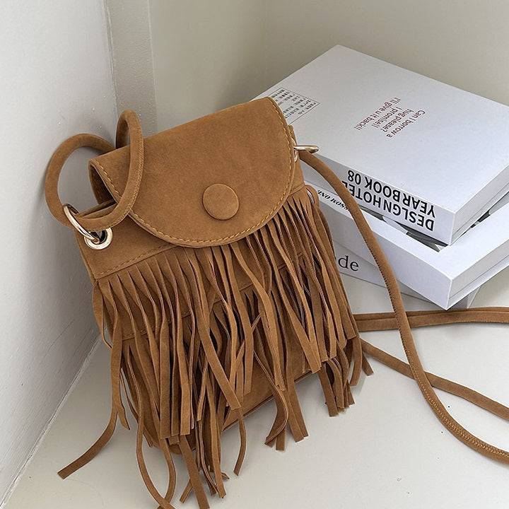 Retro Boho Fringe Crossbody New Trendy Design Tassel  Handbag For Women - Carvan Mart