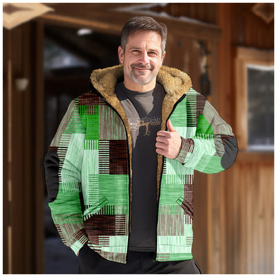 Men's Multi-color Pattern 3D Digital Printing Hooded Cotton-padded Jacket - - Men's Jackets & Coats - Carvan Mart