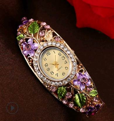 Bracelet Watch Popular Models High-grade Diamond National Wind  Painting Accessories Female - Carvan Mart