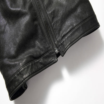 Leather leather jacket men's short leather jacket - - Genuine Leather - Carvan Mart