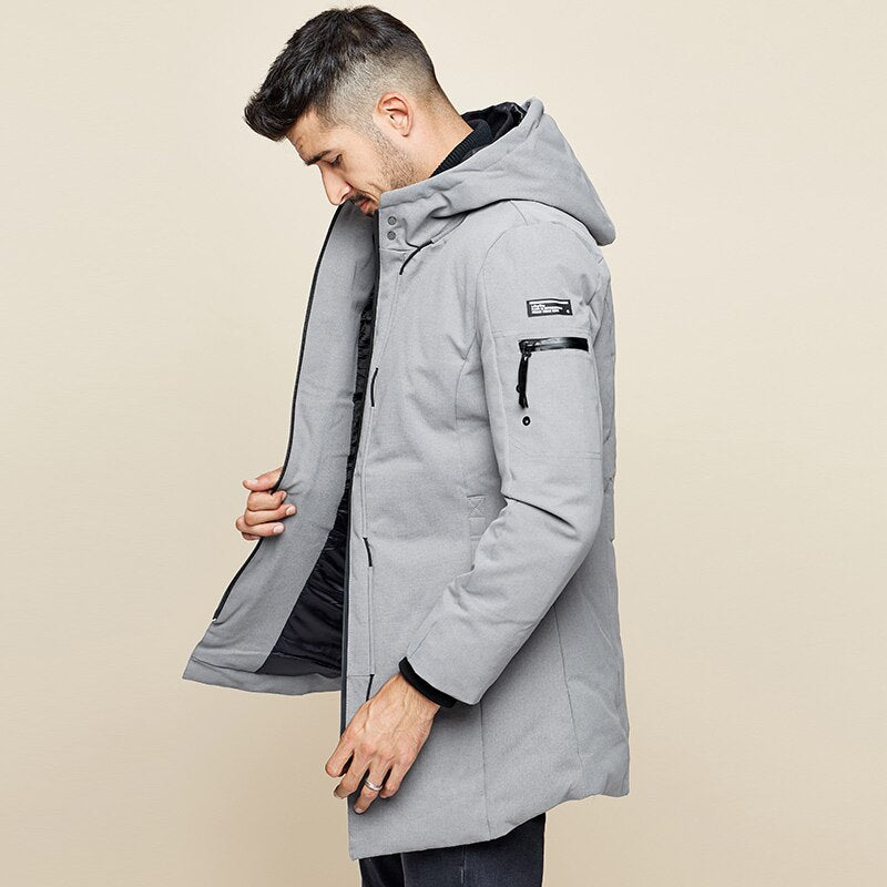 Men's Thick Cotton Hooded Parka Warm Winter Coat - Carvan Mart