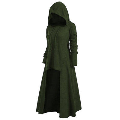 Hooded Women's Casual Solid Color Coat - Green - Women's Coats & Jackets - Carvan Mart