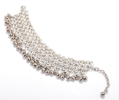 Boho Anklets Bohemian Silver Color Anklet Chain Bell Beads Anklet - Carvan Mart