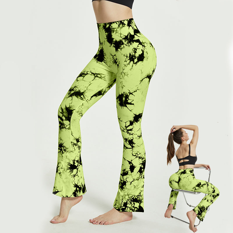 Yoga Bell-Bottomed Pants Seamless High Waist Quick-drying Sports Women Flares Leggings - - Leggings - Carvan Mart