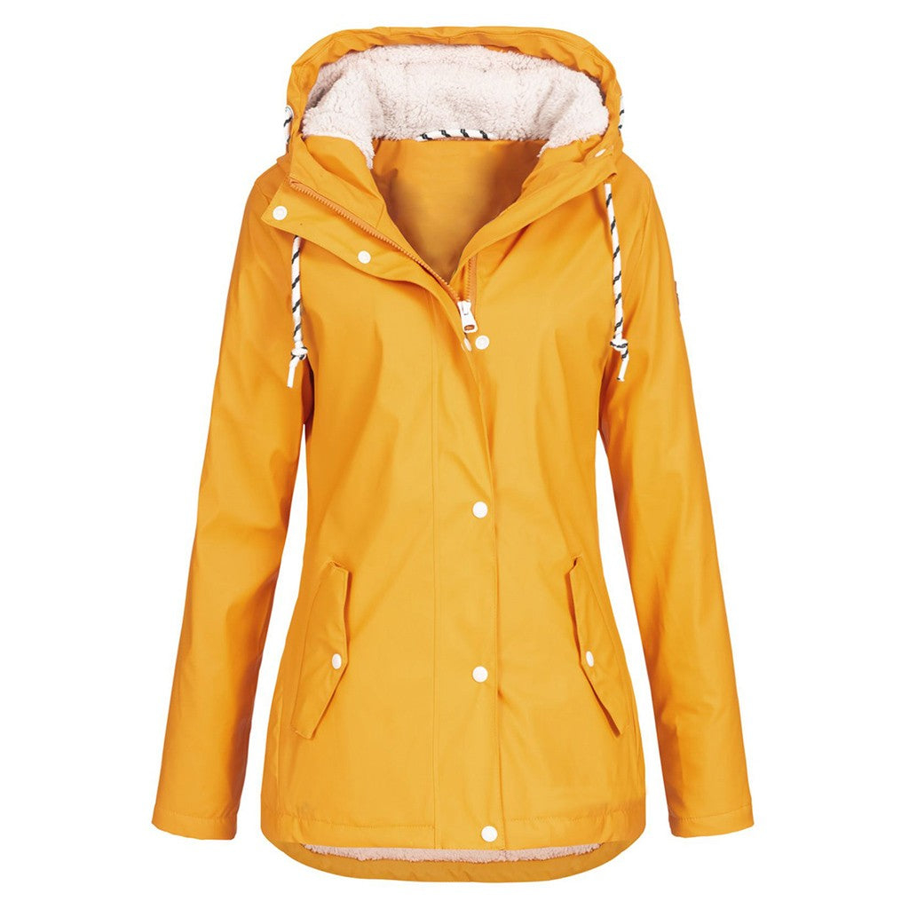 Outdoor Sports Jacket Women Winter Hoodies - Yellow - Women's Coats & Jackets - Carvan Mart