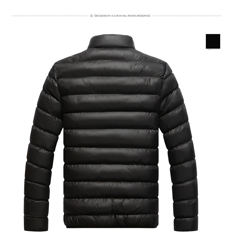 Winter Warm Jacket Men's Stand Collar Cotton Padded Jacket - Carvan Mart