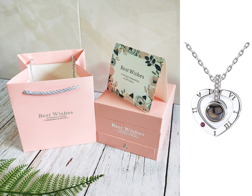 Rose Necklace Gift Box Perfect Gift - Style4 Pink gift - Gift - Carvan Mart