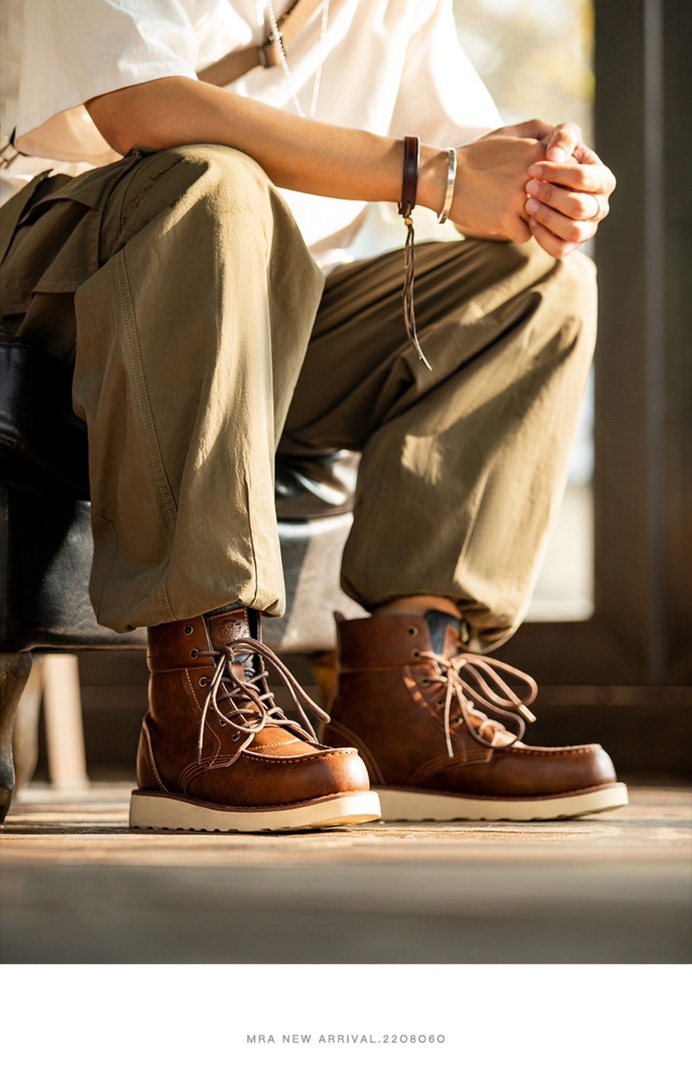 Lapel Vintage Work Boots Men's Denim High-top  Boots - Carvan Mart