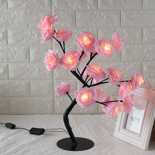 Led Tree Lamp Rose Small Tree Lamp Modeling Table Lamp - - Led Lighting - Carvan Mart