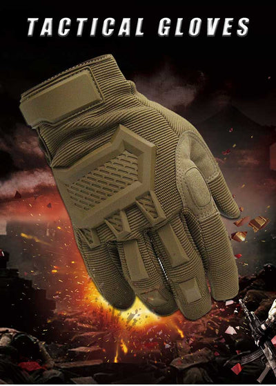 Touch Screen Tactical Gloves Men Army Sports Military Special Forces Full Finger Gloves Antiskid Motocycle Bicycle Gym Gloves - - Men's Gloves - Carvan Mart