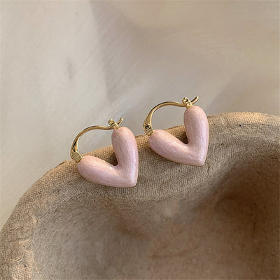 Ins Heart Love Earrings For Women Fashion Accessories Jewelry - Pink - Earrings - Carvan Mart