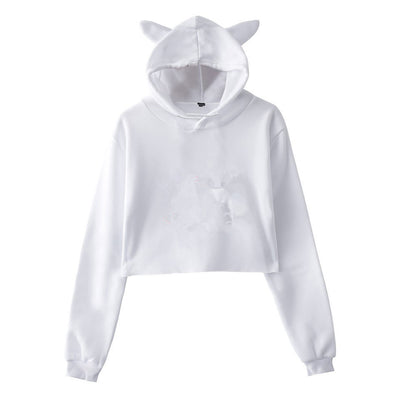 Sweatshirt Women Hoodie Pullover Clothes For Girls Streetwear Spring Long Sleeve Crop Top Hoodies - White - Women Hoodies & Sweatshirts - Carvan Mart