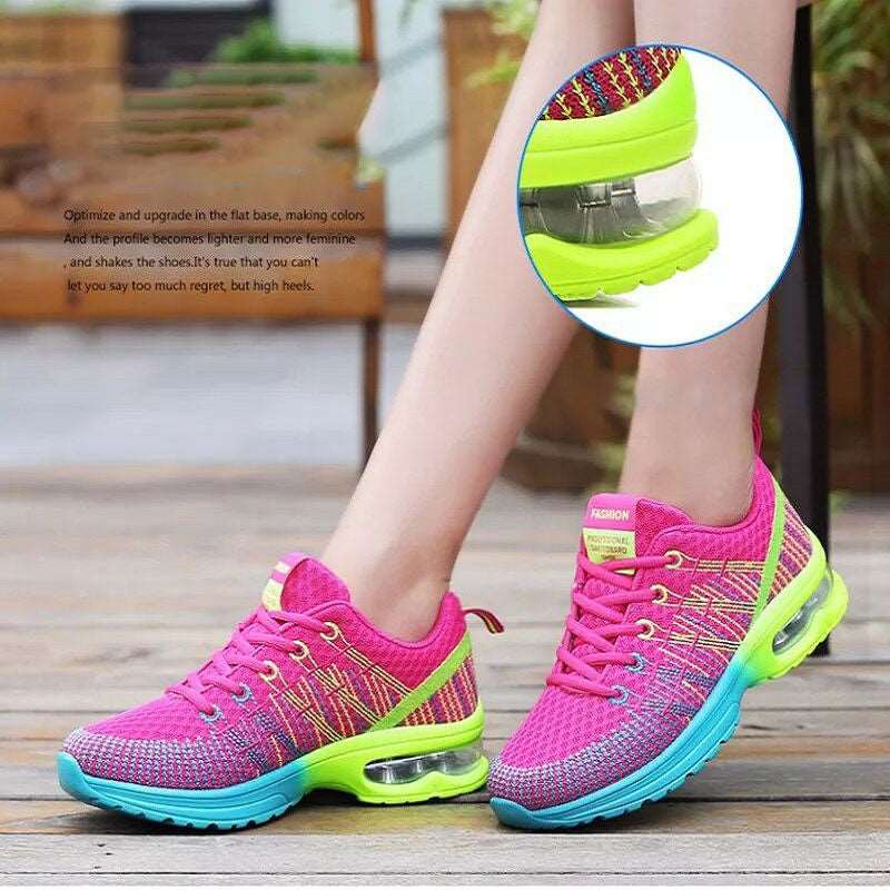 Lightweight Women's Air Cushion Running Shoes - Breathable Fashion Sneakers for Active Lifestyle - - Women's Shoes - Carvan Mart