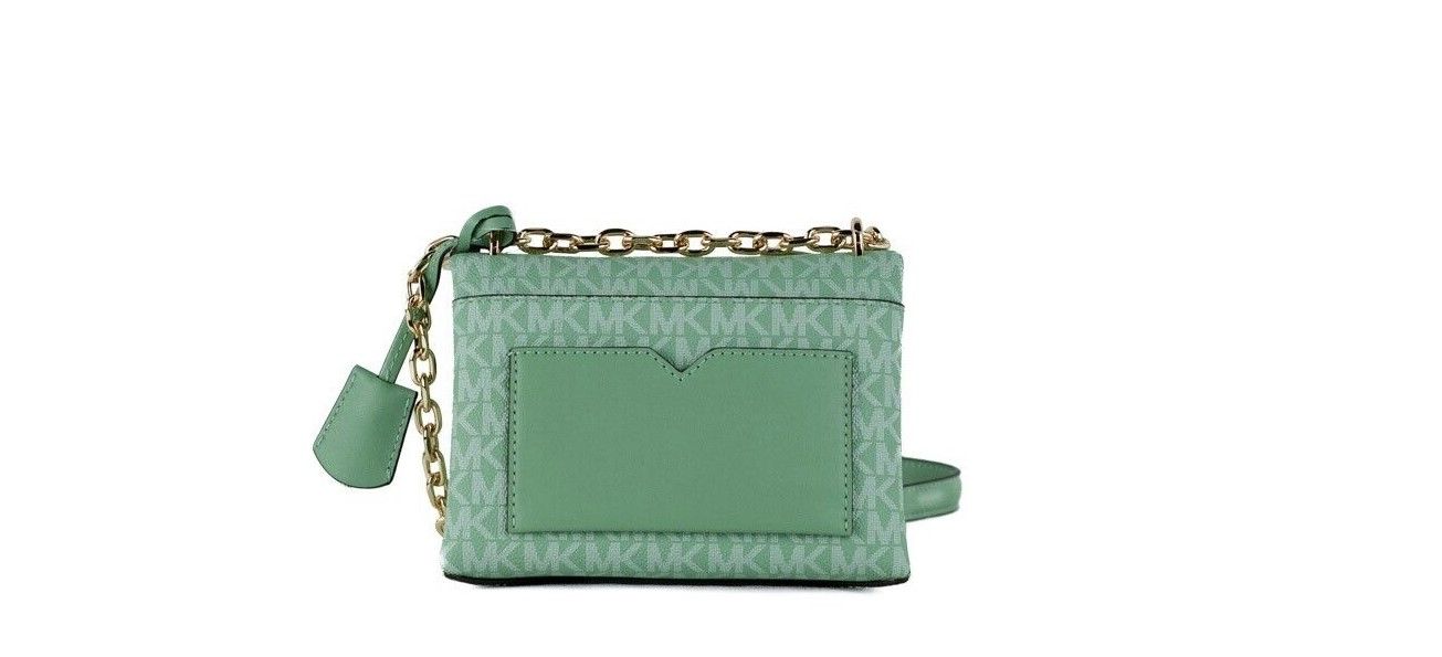 Michael Kors Cece Small Sea Green Signature PVC Convertible Flap Crossbody Bag - - - Michael Kors