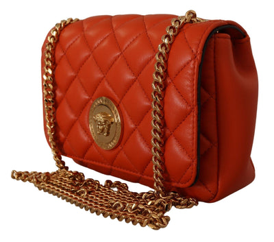 Versace Elegant Red Nappa Leather Crossbody Bag - - - Versace