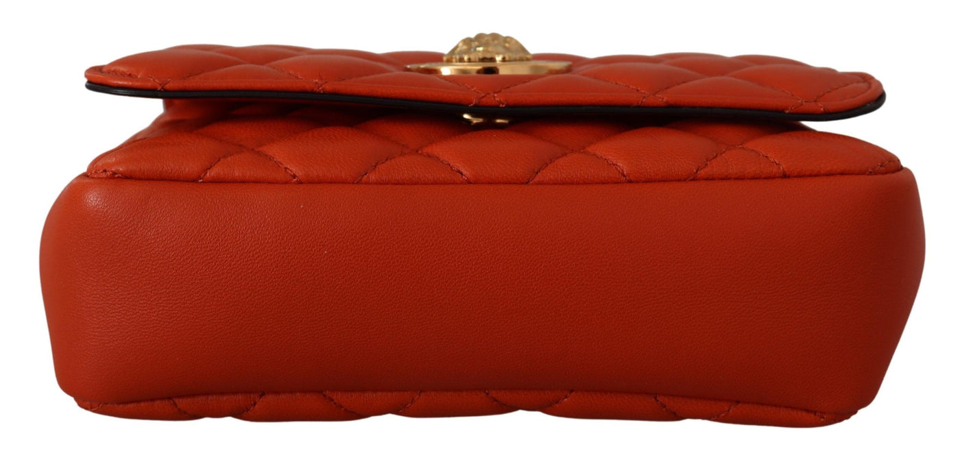 Versace Elegant Red Nappa Leather Crossbody Bag - - - Versace