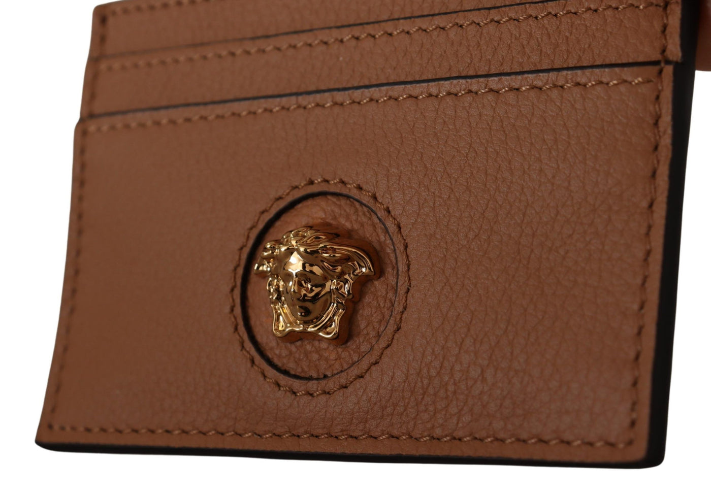 Versace Elegant Medusa Calf Leather Card Holder - - - Versace