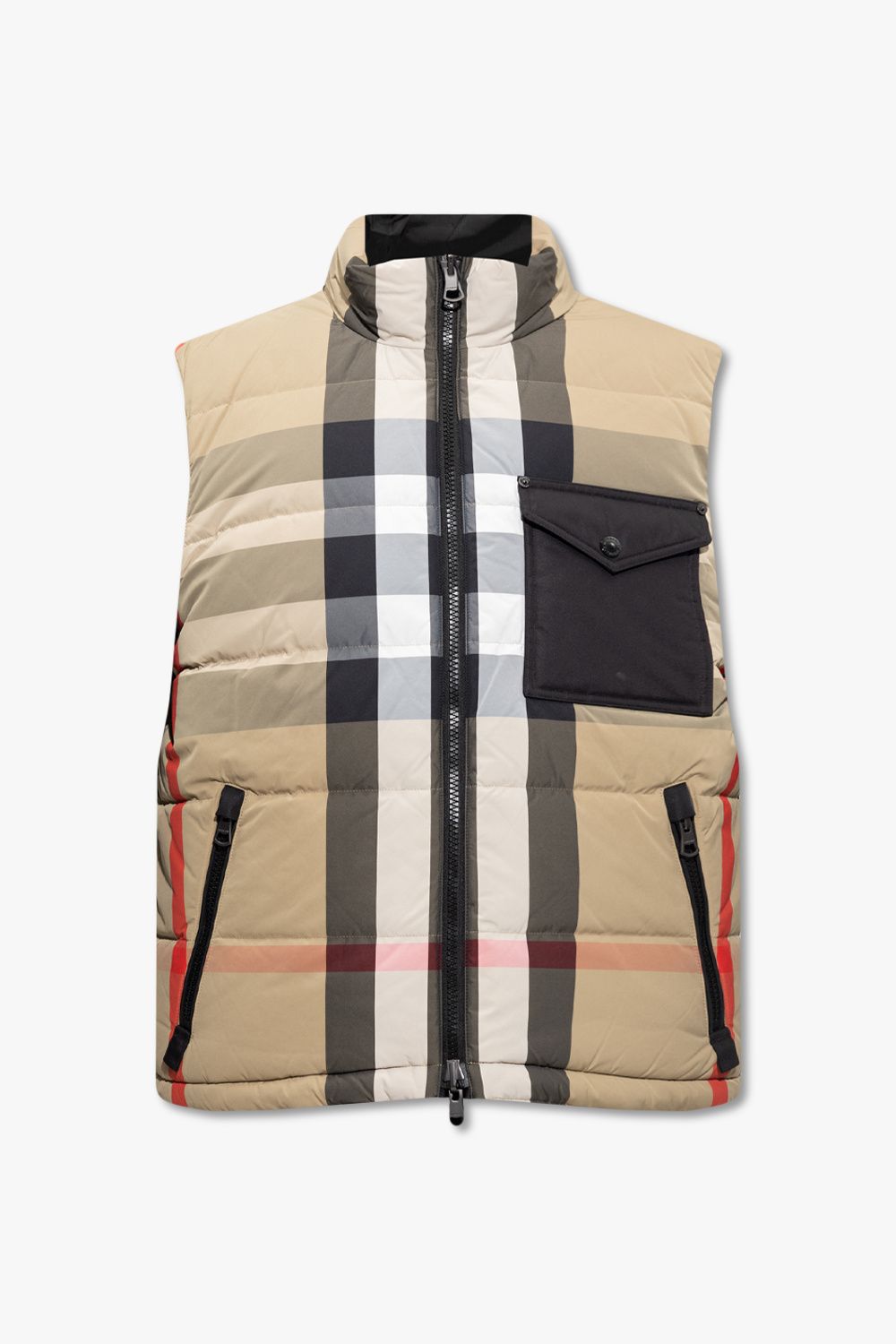 Burberry Elegant Beige Lightweight Quilted Vest - - - Burberry