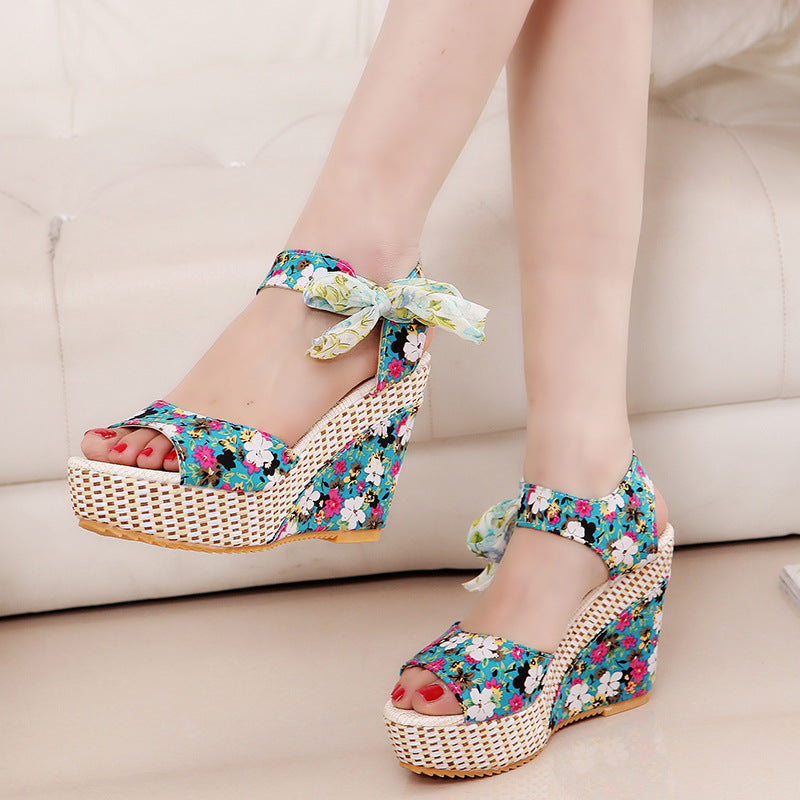 Bohemian high heel sandals - Carvan Mart