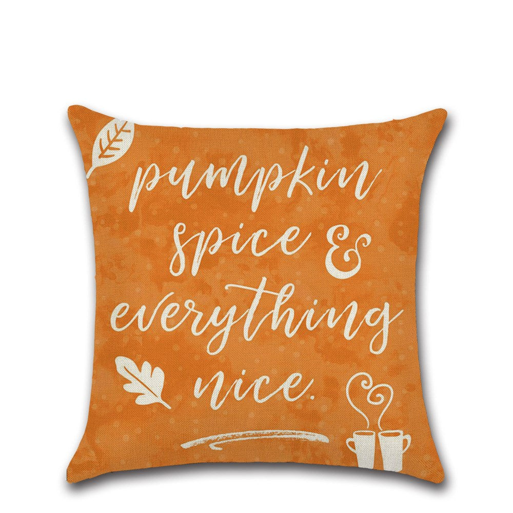 Thanksgiving theme pillowcase cushion cover - Carvan Mart