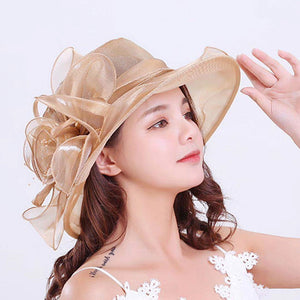 Fascinator Hat Gauze Flower Hat - Carvan Mart