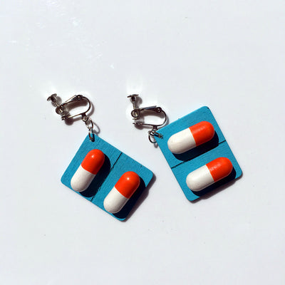 Capsule pills funny funny earrings - - Earrings - Carvan Mart