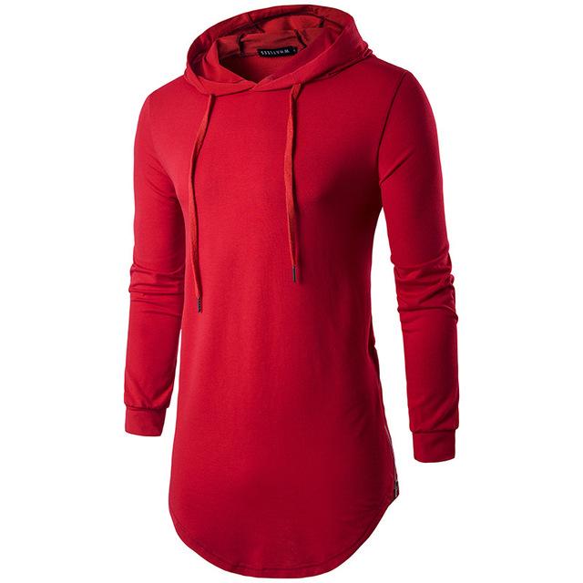 Men's Comfortable Cotton Hoodies Fashionable Henley Hoodies - Red - Men's Hoodies & Sweatshirts - Carvan Mart