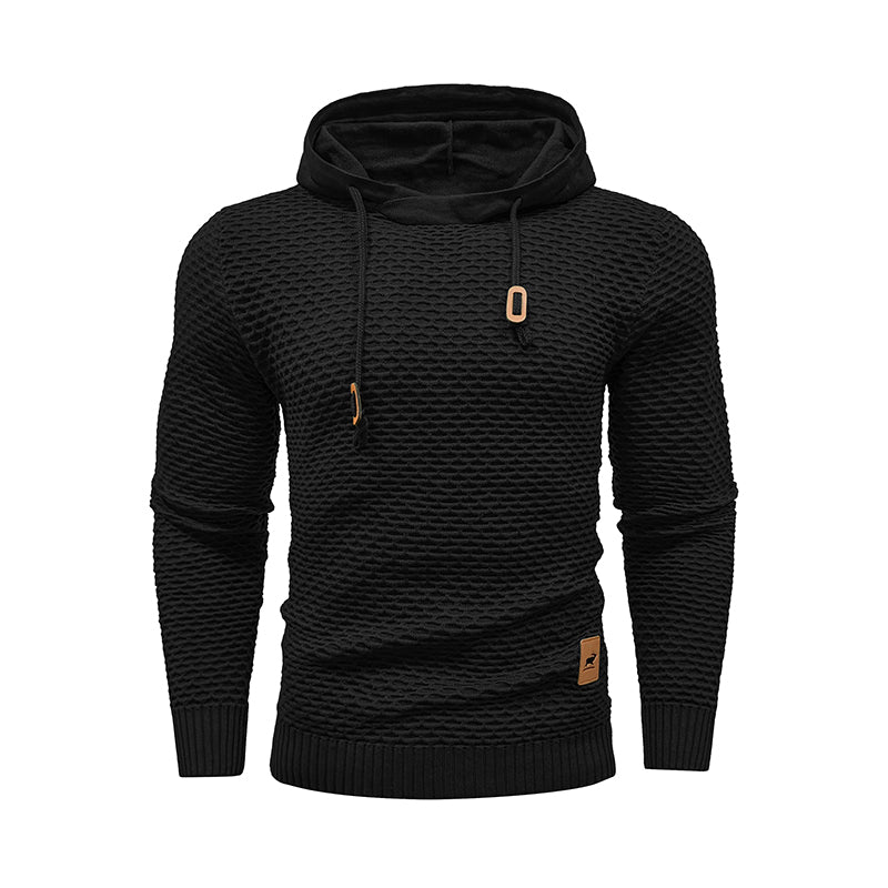 Men's Outdoor Sports Hoodies Solid Color Casual Hoodies - Black - Men's Hoodies & Sweatshirts - Carvan Mart
