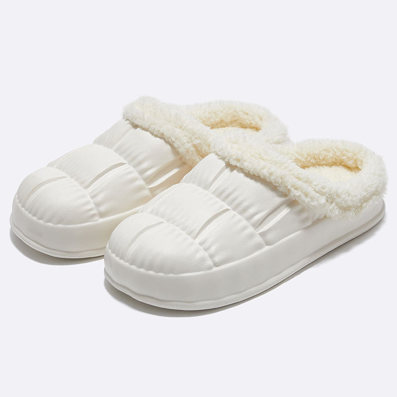 Fried Dough Twists Upper Down Cloth Wrapped Slippers - WhiteA - Women's Slippers - Carvan Mart