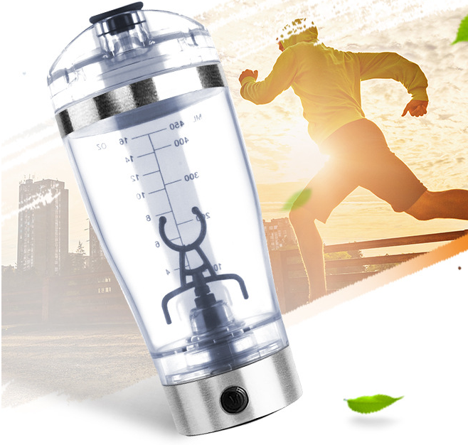 Electric Protein Shake Stirrer USB Shake Bottle Milk Coffee Blender Kettle Sports And Fitness Charging Electric Shaker Cup - Carvan Mart