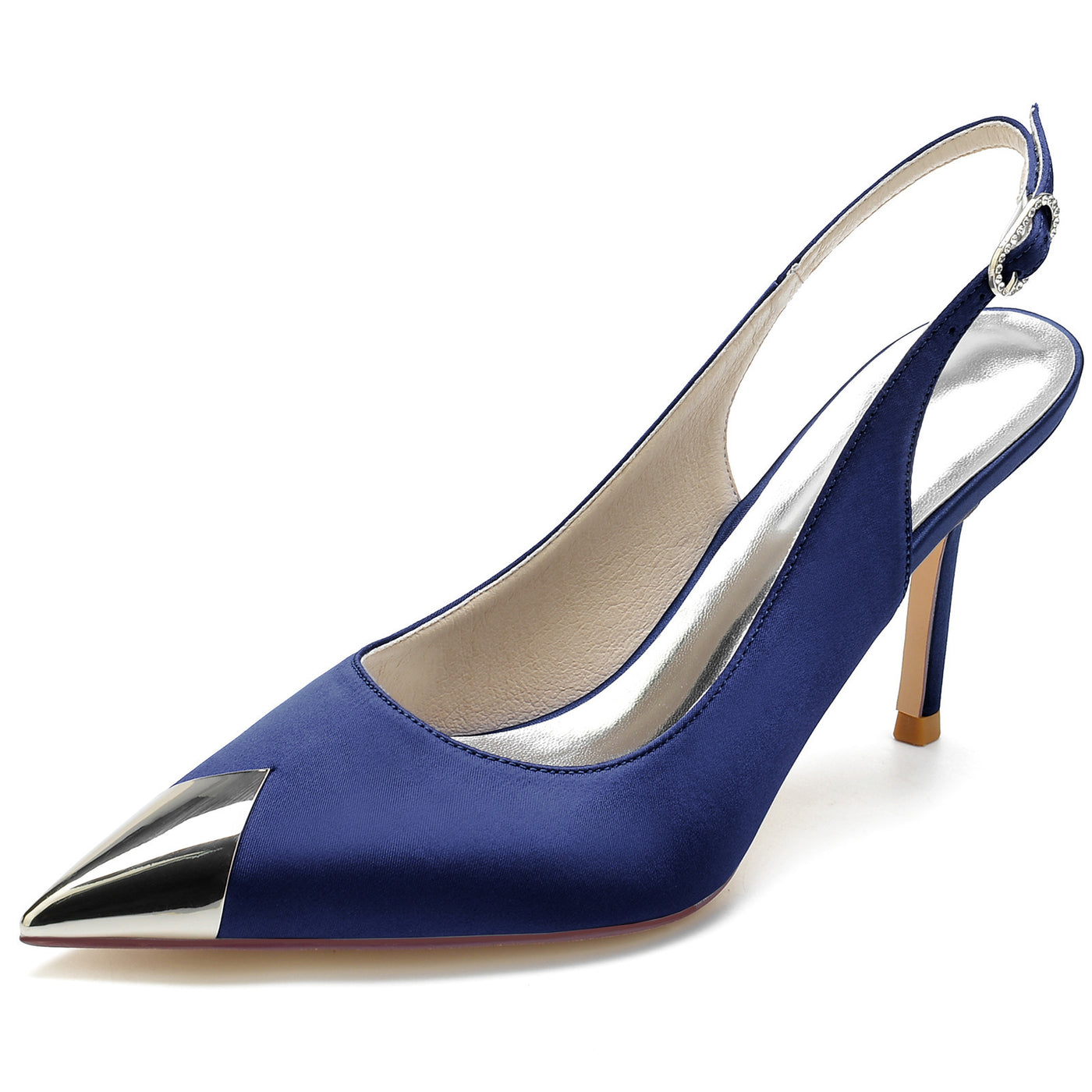 ELEGANT POINTED SIGNORIA SLINGBACK PUMP - Dark Blue - High Heels - Carvan Mart