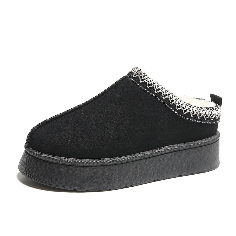 Women's Tasman Sheepskin Slippers - Fleece Lined Slip-On Shoes - Black - Women's Slippers - Carvan Mart