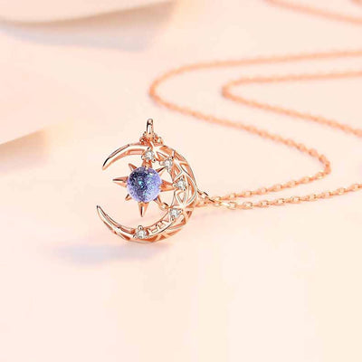 Female Trendy Necklace Explosive Style Star And Moon Necklace - Carvan Mart