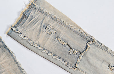Vintage Elastic High Street Flare Jeans - Carvan Mart