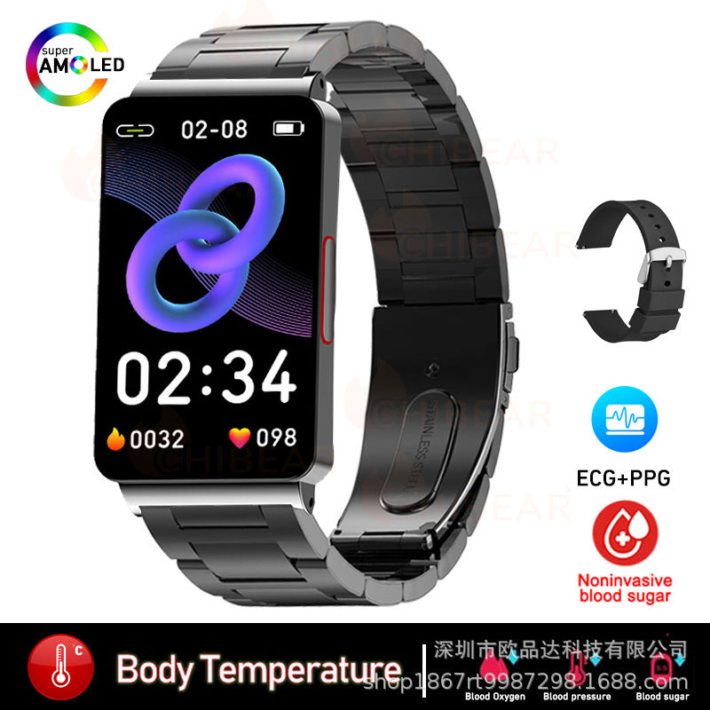 Smart Watch Health Smart Bracelet - Black Steel - Men's Watches - Carvan Mart