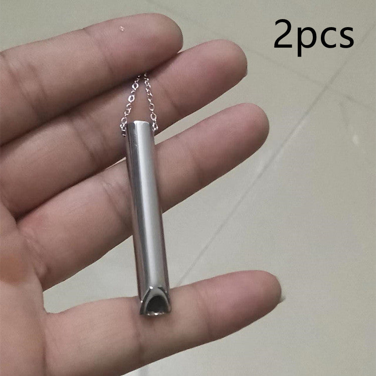 Breathing Pendant Meditation Decompression Cylinder Necklace - Carvan Mart