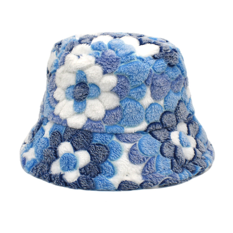 Fashion Fisherman Plush Outdoor All-matching Warm Bucket Hat - Carvan Mart