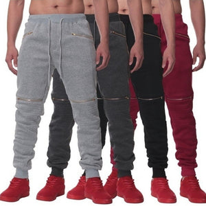 Men's Sports Pants with Double Pockets and Zipper Design - Stylish and Comfortable Sweatpants - - Men's Pants - Carvan Mart