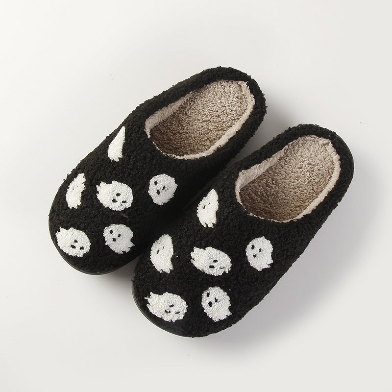 Comfortable Home Ghost Warm Winter Cotton Slippers - - Women's Slippers - Carvan Mart