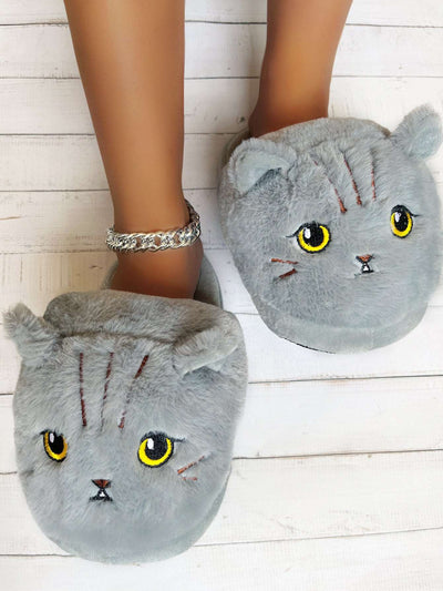 Cute Cartoon Coffee Cat Half Slippers - - Women's Slippers - Carvan Mart